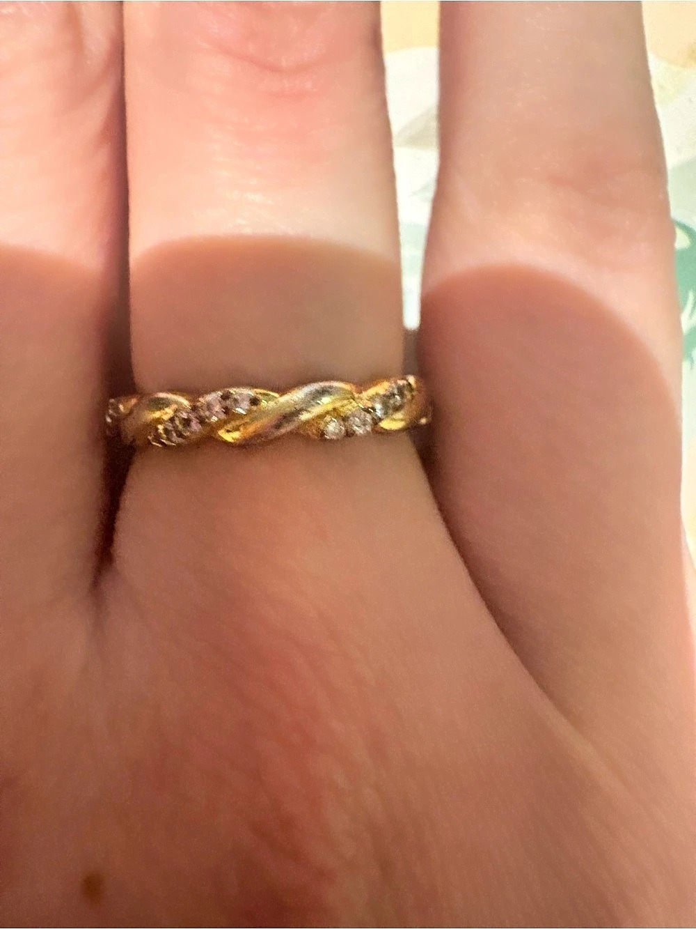 3 for $19 Evry jewels Twisted Two-Tone Ring size 8